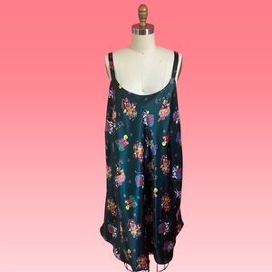 🌈4/$20🌈 Vintage 1997 Looney Tunes Warner Bros Christmas Theme Satin Slip Dress